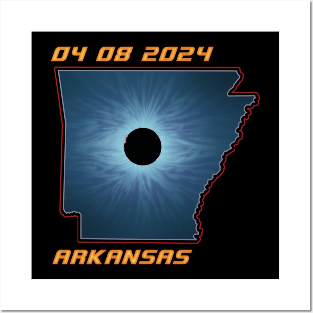 Arkansas 2024 Total Solar Eclipse Wall Art by Victopia